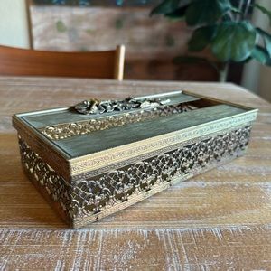 Vintage Brass Tissue Box
